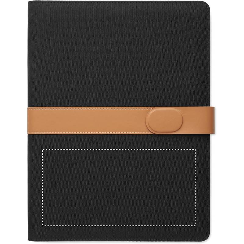 Konferenčná zložka A4 RPET, čierna Konferenčná zložka A4 RPET, čierna