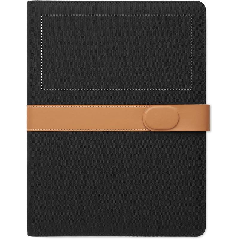 Konferenčná zložka A4 RPET, čierna Konferenčná zložka A4 RPET, čierna