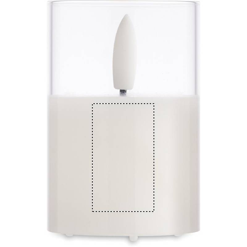 Malá LED svíčka ve skle, bílá Malá LED svíčka ve skle, bílá