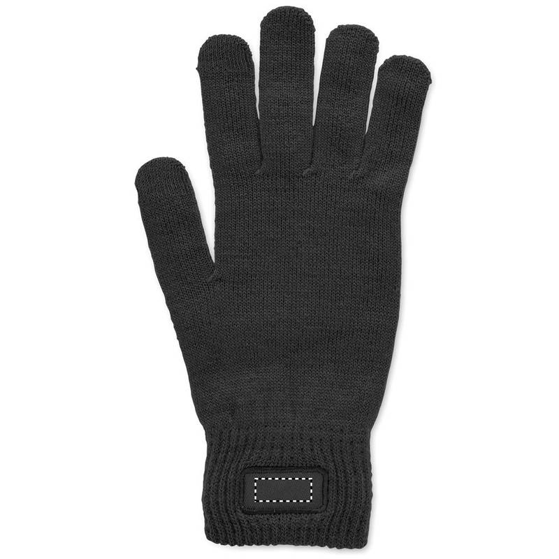 Pletené rukavice z RPET, černá Pletené rukavice z RPET, černá