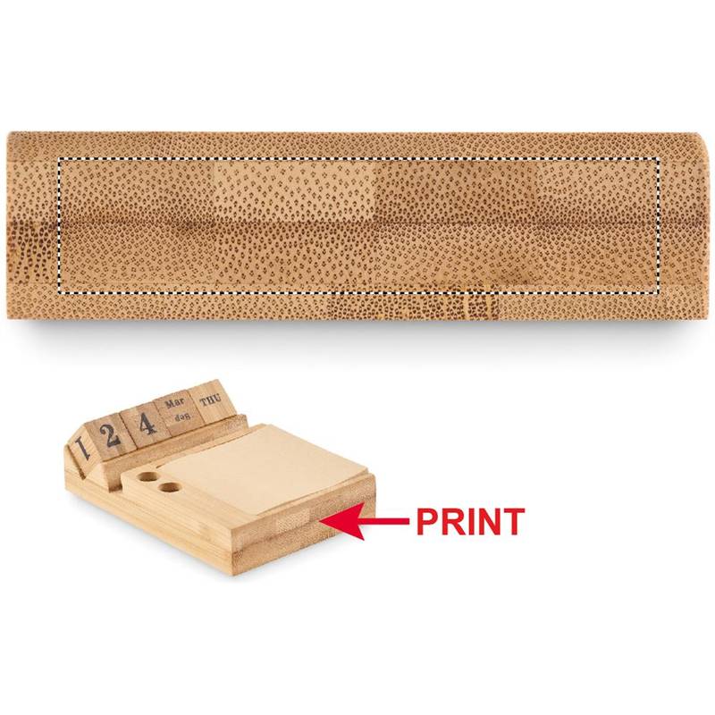 Bambusový stolní kalendář, hnědá Bambusový stolní kalendář, hnědá