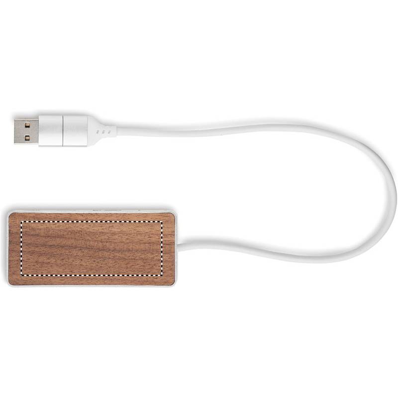 USB hub 4 porty 27,5 cm, hnědá USB hub 4 porty 27,5 cm, hnědá