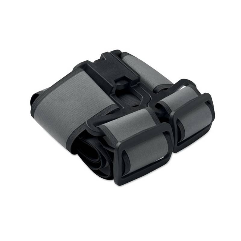 Nastavitelný 360° reflexní pás, černá - šedá Nastavitelný 360° reflexní pás, černá - šedá