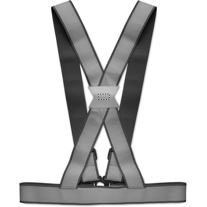 Nastavitelný 360° reflexní pás, černá - šedá Nastavitelný 360° reflexní pás, černá - šedá