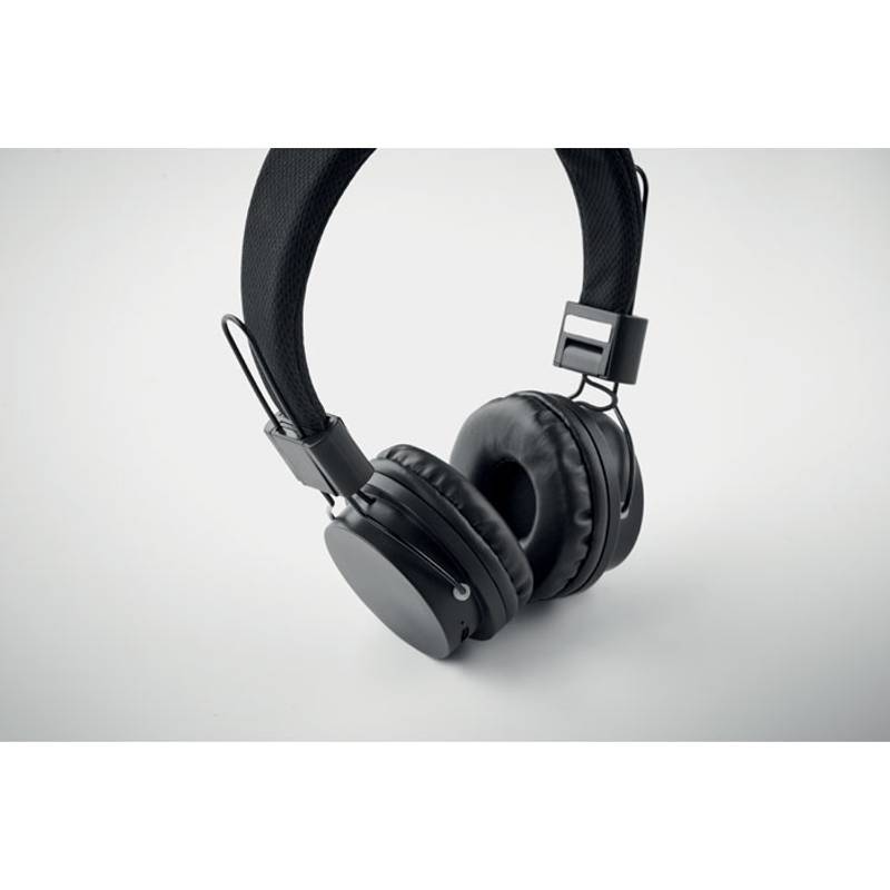 Bezdrátová skládací sluchátka ABS, černá Bezdrátová skládací sluchátka ABS, černá