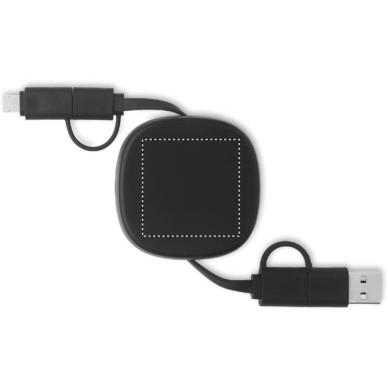 60W zvinovací nabíjací kábel, čierna 60W zvinovací nabíjací kábel, čierna