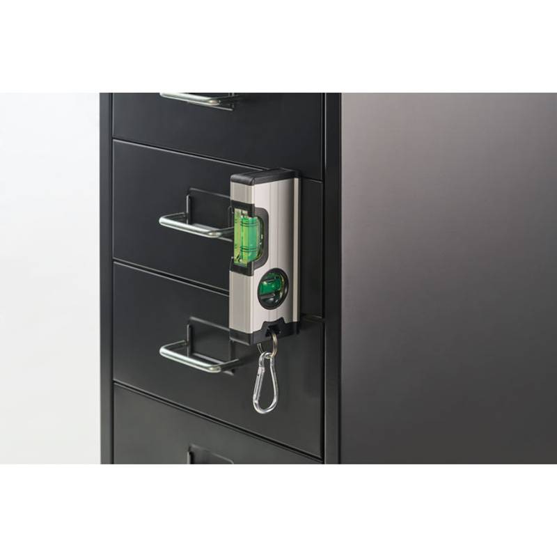 Mini magnetická hliníková vodováha, šedá Silver Mini magnetická hliníková vodováha, šedá Silver