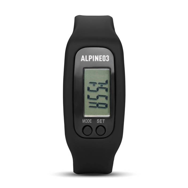 Náramek s krokoměrem, černá Náramek s krokoměrem, černá