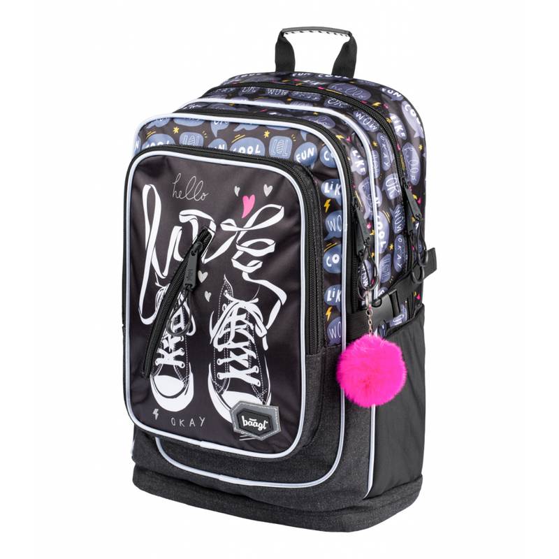 BAAGL SET 3 Tenisky: batoh, penál a sáček BAAGL SET 3 Tenisky: batoh, penál a sáček