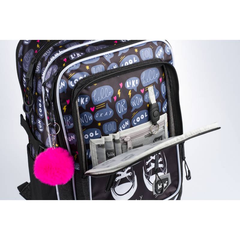 BAAGL SET 3 Tenisky: batoh, penál a sáček BAAGL SET 3 Tenisky: batoh, penál a sáček