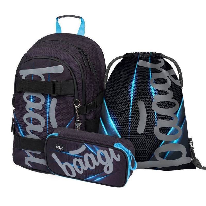 BAAGL SET 3 Skate Bluelight: batoh, penál, sáček BAAGL SET 3 Skate Bluelight: batoh, penál, sáček
