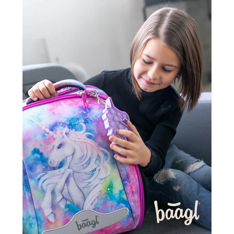 BAAGL SET 5 Shelly Jednorožec: aktovka, penál, sáček, desky, box BAAGL SET 5 Shelly Jednorožec: aktovka, penál, sáček, desky, box