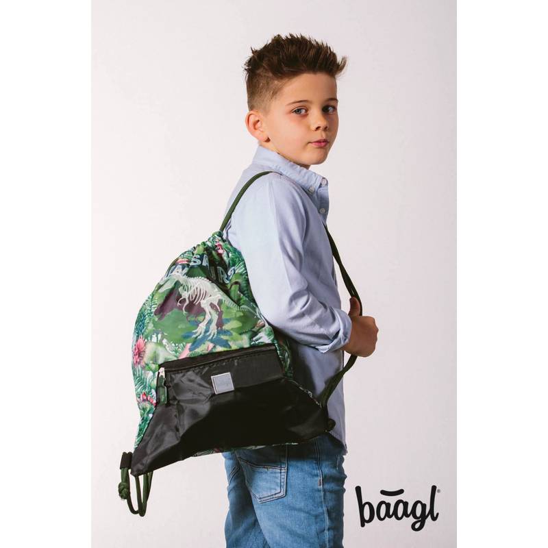 BAAGL SET 5 Shelly Dinosaurus: aktovka, penál, sáček, desky, box BAAGL SET 5 Shelly Dinosaurus: aktovka, penál, sáček, desky, box