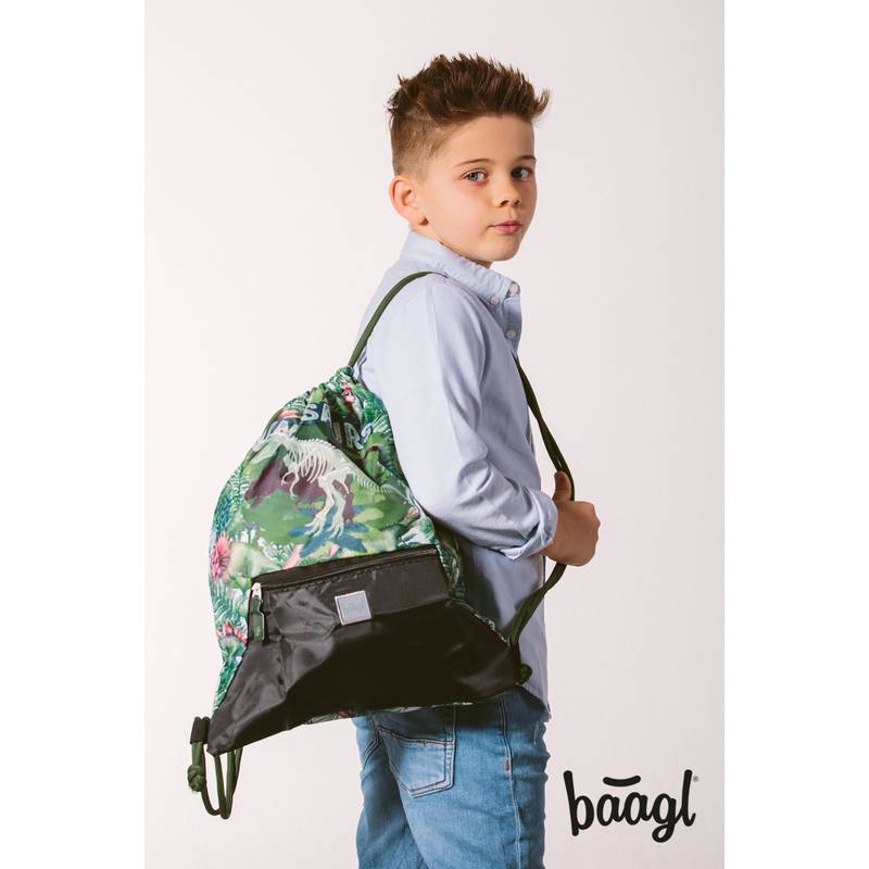 BAAGL SET 5 Shelly Dinosaurus: aktovka, penál, sáček, desky, box BAAGL SET 5 Shelly Dinosaurus: aktovka, penál, sáček, desky, box