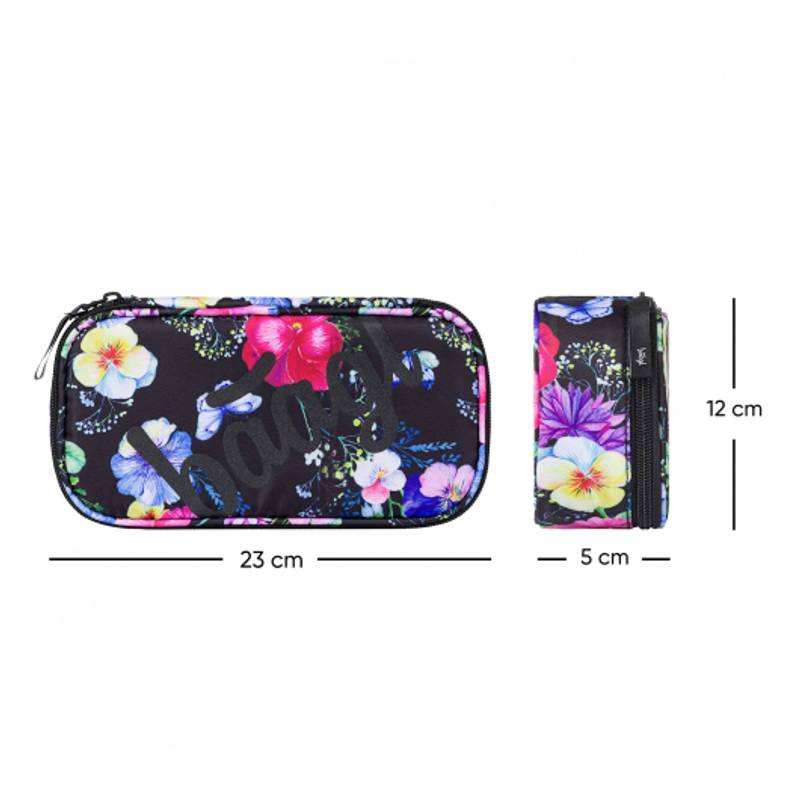 BAAGL SET 3 Skate Flowers: batoh, penál a sáček BAAGL SET 3 Skate Flowers: batoh, penál a sáček