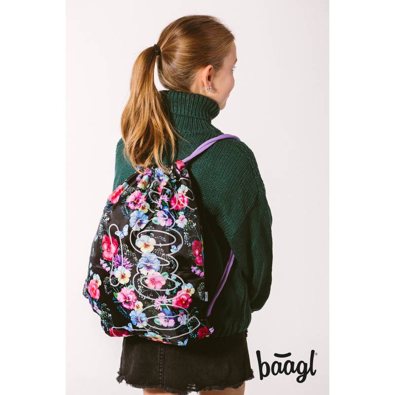 BAAGL SET 3 Skate Flowers: batoh, penál a sáček BAAGL SET 3 Skate Flowers: batoh, penál a sáček