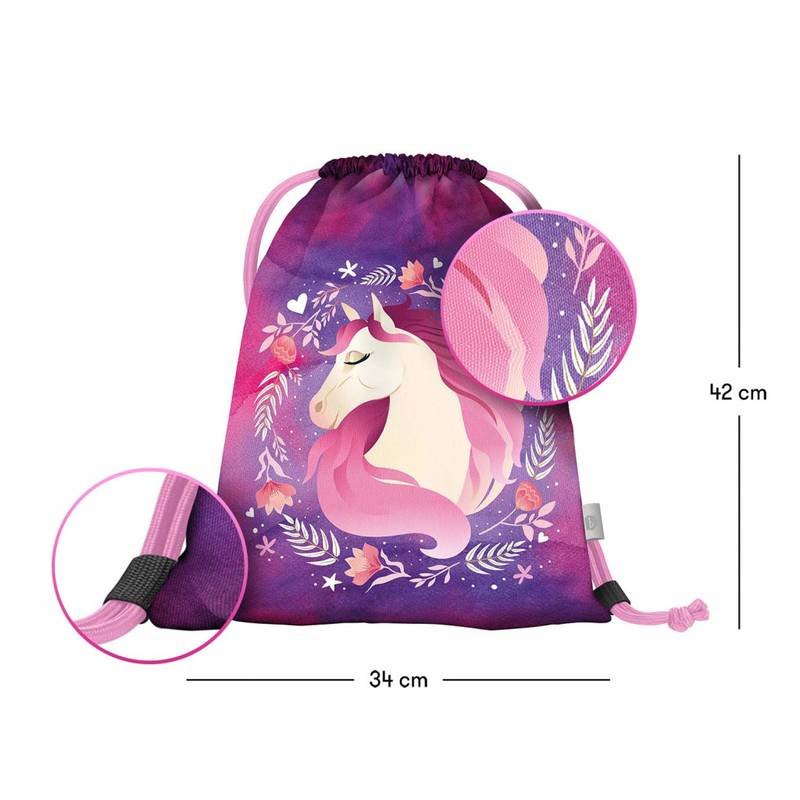 BAAGL SET 3 Ergo Kůň: aktovka, penál, sáček BAAGL SET 3 Ergo Kůň: aktovka, penál, sáček