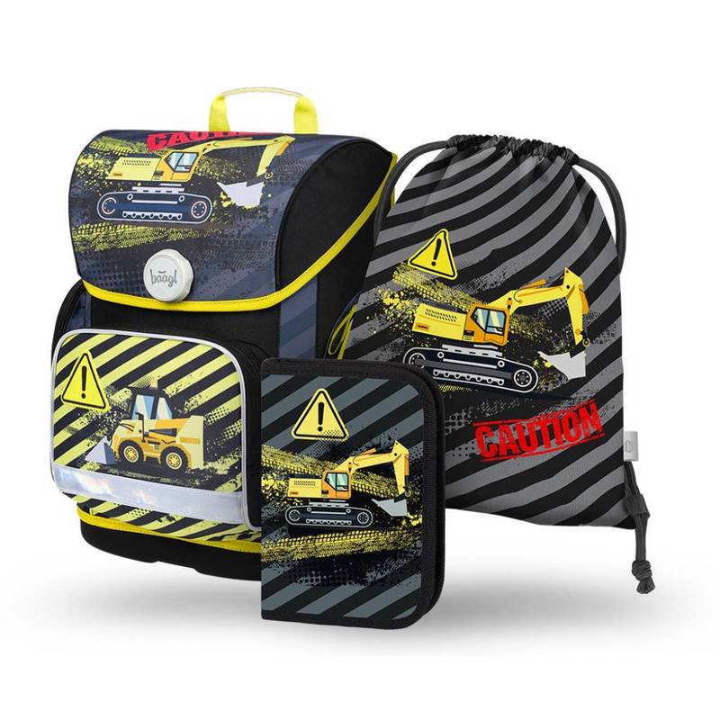 BAAGL SET 3 Ergo Bagr: aktovka, penál, sáček BAAGL SET 3 Ergo Bagr: aktovka, penál, sáček