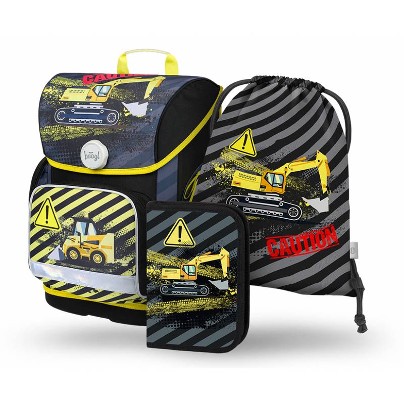 BAAGL SET 3 Ergo Bagr: aktovka, penál, sáček BAAGL SET 3 Ergo Bagr: aktovka, penál, sáček