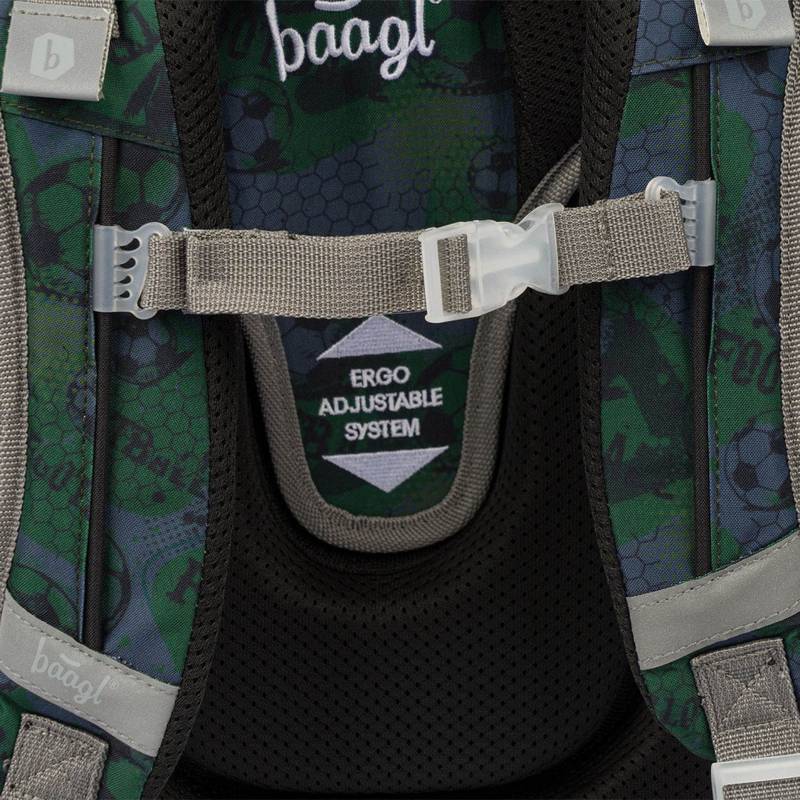 BAAGL SET 3 Ergo Fotbal: aktovka, penál, sáček BAAGL SET 3 Ergo Fotbal: aktovka, penál, sáček