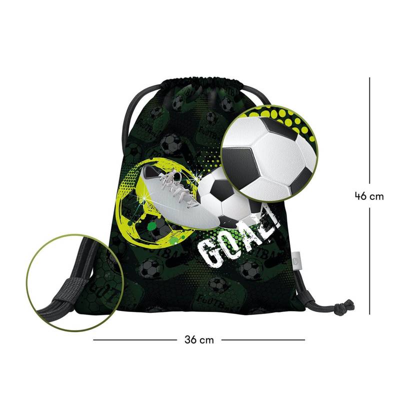 BAAGL SET 3 Ergo Fotbal: aktovka, penál, sáček BAAGL SET 3 Ergo Fotbal: aktovka, penál, sáček