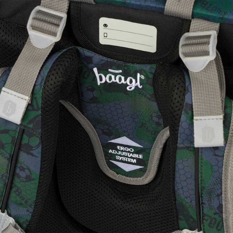 BAAGL SET 3 Ergo Fotbal: aktovka, penál, sáček BAAGL SET 3 Ergo Fotbal: aktovka, penál, sáček