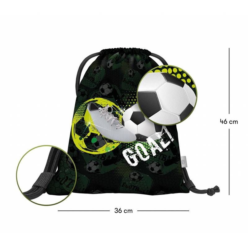 BAAGL SET 3 Ergo Fotbal: aktovka, penál, sáček BAAGL SET 3 Ergo Fotbal: aktovka, penál, sáček