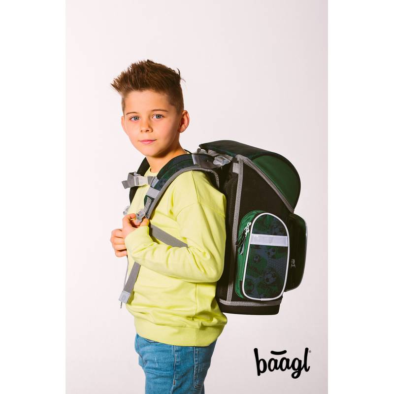 BAAGL SET 3 Ergo Fotbal: aktovka, penál, sáček BAAGL SET 3 Ergo Fotbal: aktovka, penál, sáček