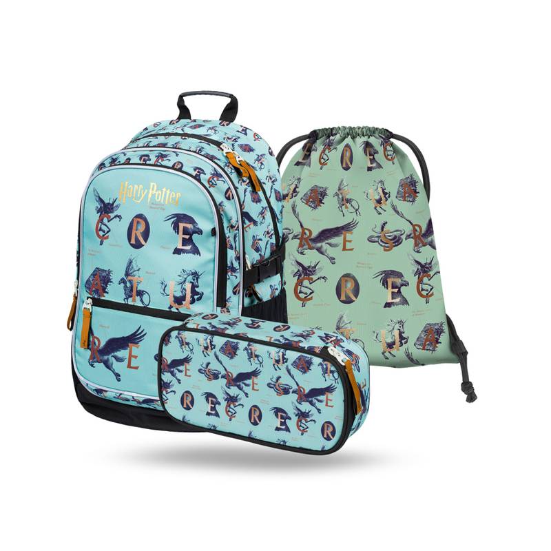 BAAGL SET 3 Core Harry Potter Fantastické zvěře: batoh, penál, sáček BAAGL SET 3 Core Harry Potter Fantastické zvěře: batoh, penál, sáček