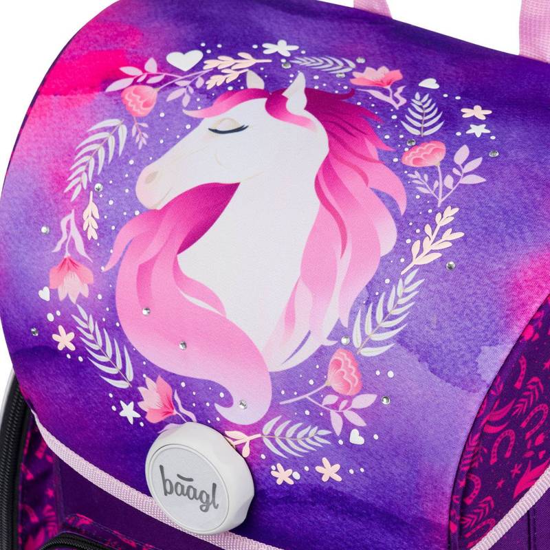 BAAGL SET 5 Ergo Kůň: aktovka, penál, sáček, desky, box BAAGL SET 5 Ergo Kůň: aktovka, penál, sáček, desky, box