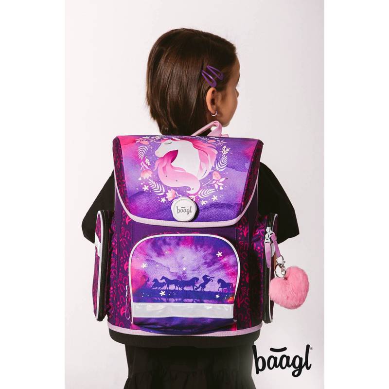 BAAGL SET 5 Ergo Kůň: aktovka, penál, sáček, desky, box BAAGL SET 5 Ergo Kůň: aktovka, penál, sáček, desky, box