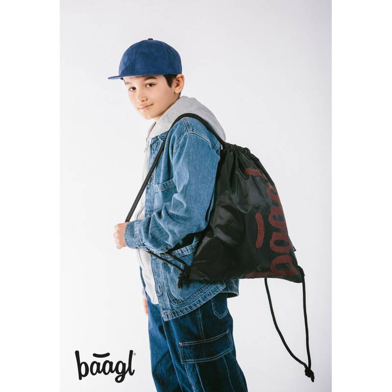 BAAGL SADA 3 Skate Red: batoh, peračník, vrecko BAAGL SADA 3 Skate Red: batoh, peračník, vrecko