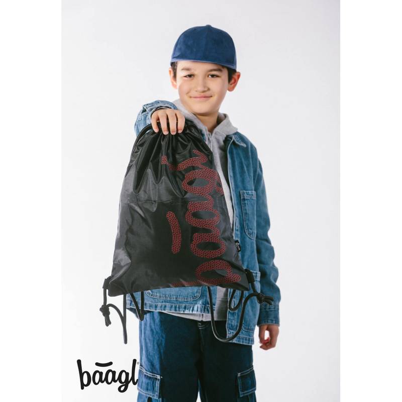 BAAGL SADA 3 Skate Red: batoh, peračník, vrecko BAAGL SADA 3 Skate Red: batoh, peračník, vrecko