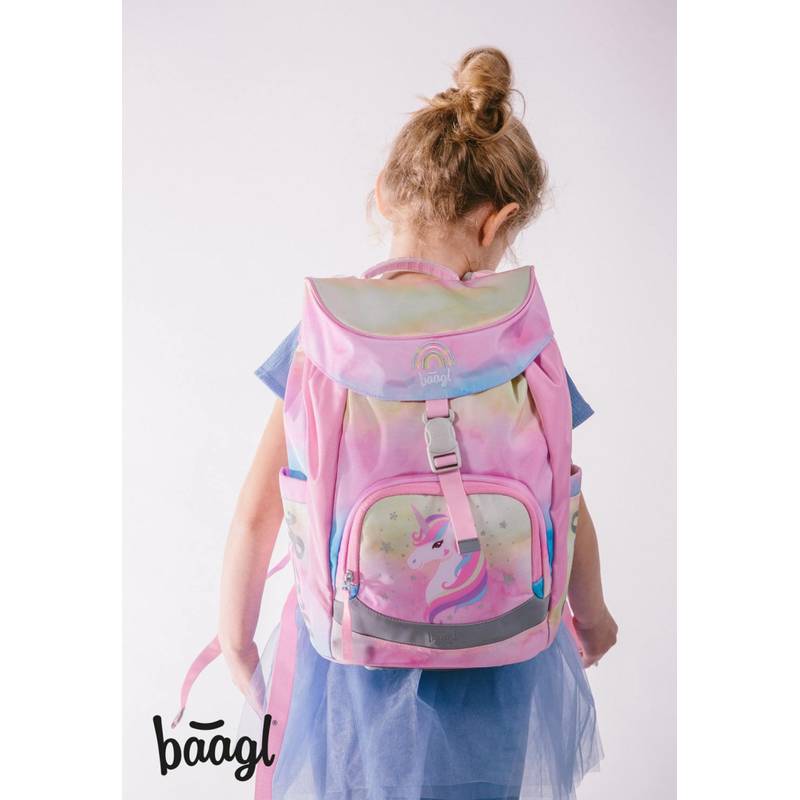 BAAGL SET 5 Airy Rainbow unicorn: batoh, peračník, vrecko, peňaženka, box na desiatu BAAGL SET 5 Airy Rainbow unicorn: batoh, peračník, vrecko, peňaženka, box na desiatu