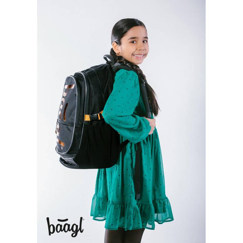 BAAGL SADA 3 Core Metallic Bronze: batoh, peračník, vrecko BAAGL SADA 3 Core Metallic Bronze: batoh, peračník, vrecko