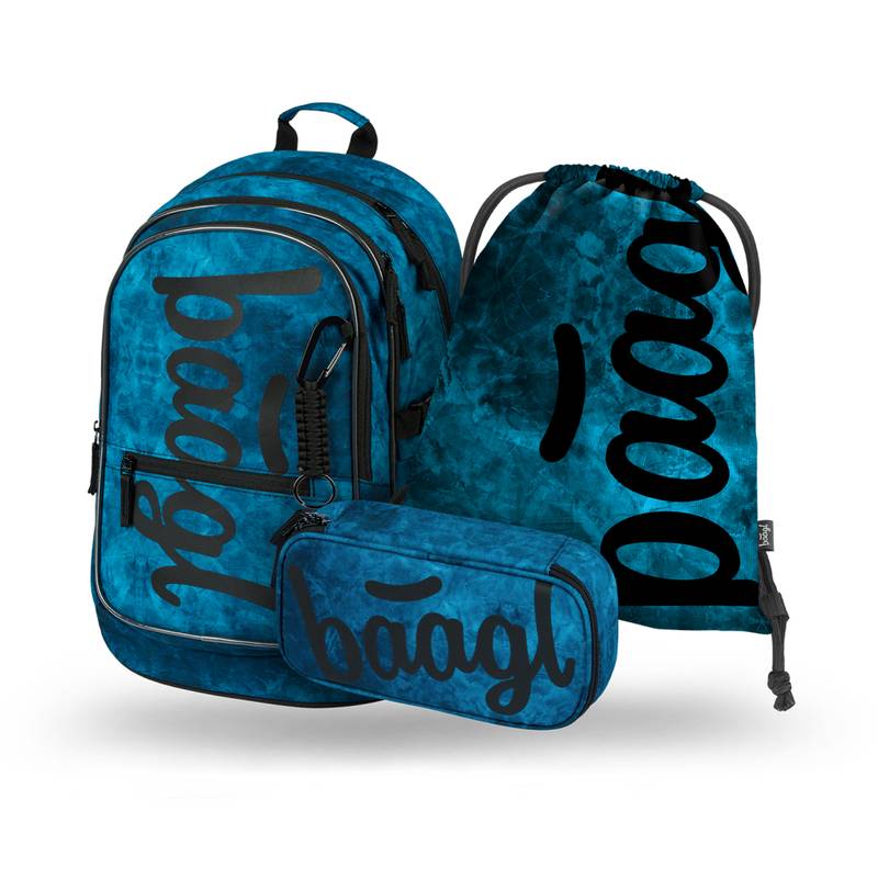 BAAGL SADA 3 Core Ocean: batoh, peračník, vrecko BAAGL SADA 3 Core Ocean: batoh, peračník, vrecko