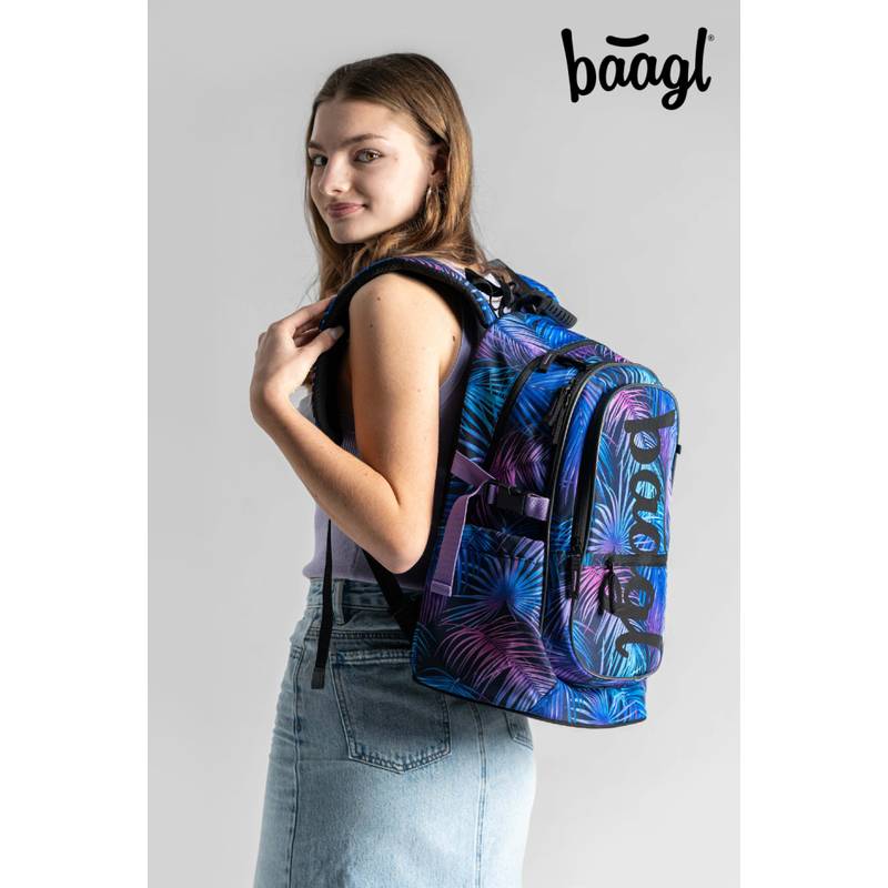 BAAGL SADA 3 Core Palm: batoh, peračník, vrecko BAAGL SADA 3 Core Palm: batoh, peračník, vrecko