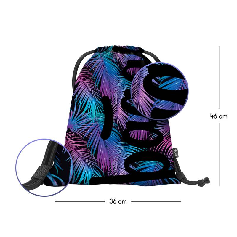 BAAGL SADA 3 Core Palm: batoh, peračník, vrecko BAAGL SADA 3 Core Palm: batoh, peračník, vrecko