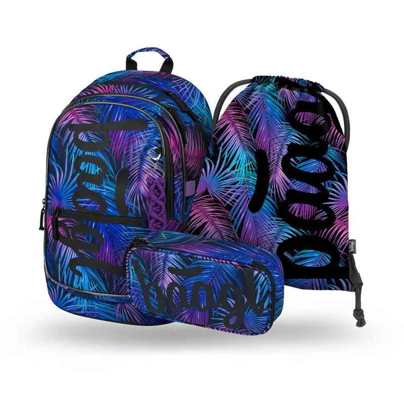 BAAGL SADA 3 Core Palm: batoh, peračník, vrecko BAAGL SADA 3 Core Palm: batoh, peračník, vrecko