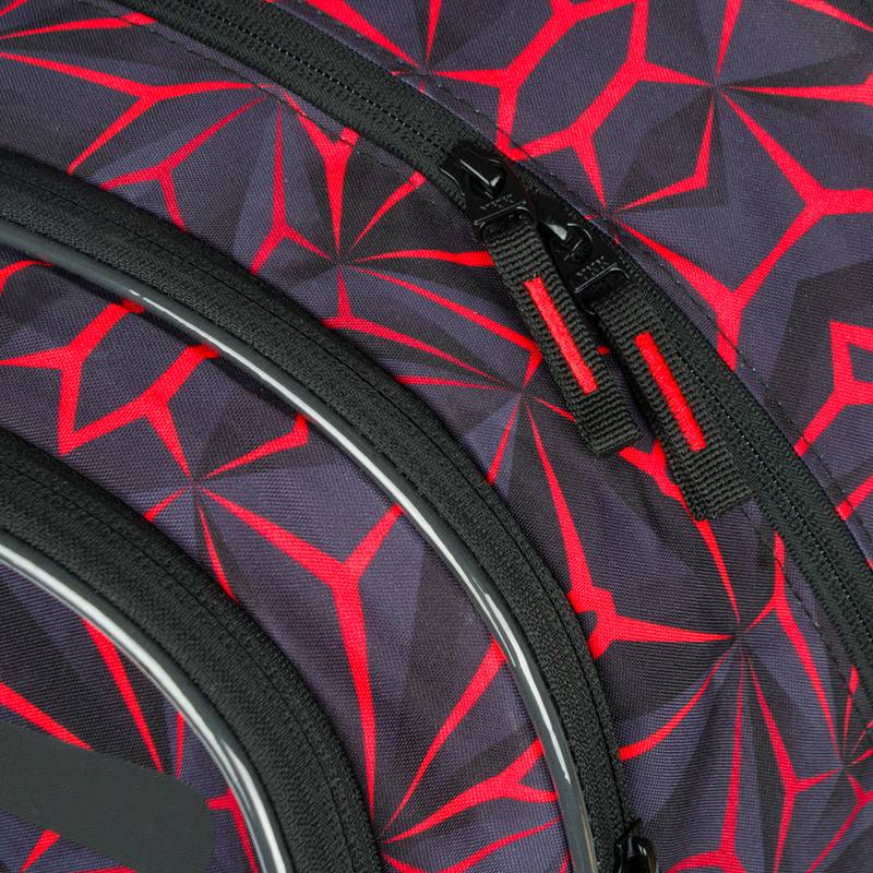 BAAGL SADA 3 Red Polygon: batoh, peračník, vrecko BAAGL SADA 3 Red Polygon: batoh, peračník, vrecko