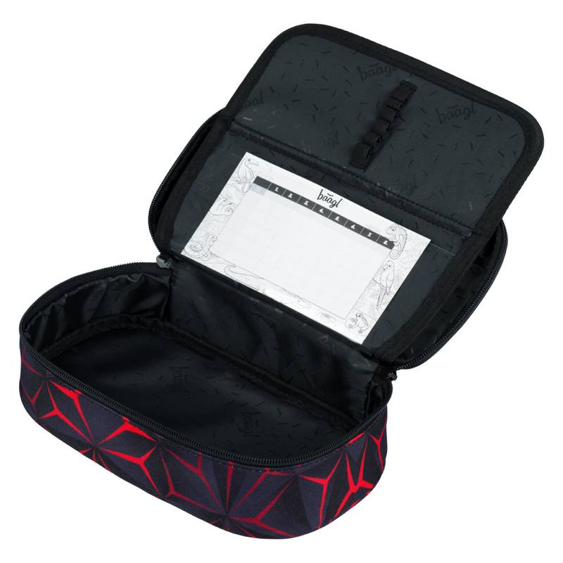 BAAGL SADA 3 Red Polygon: batoh, peračník, vrecko BAAGL SADA 3 Red Polygon: batoh, peračník, vrecko