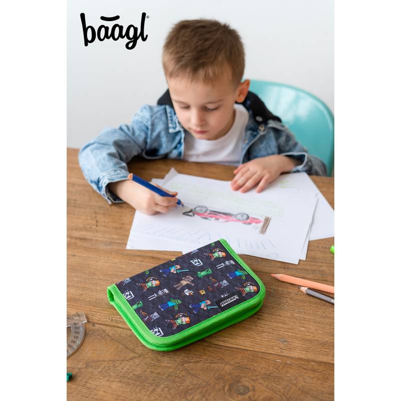 BAAGL SADA 3 Airy Minecraft: batoh, peračník, vrecko BAAGL SADA 3 Airy Minecraft: batoh, peračník, vrecko