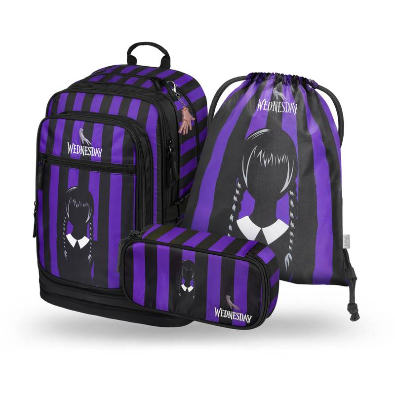 BAAGL SADA 3 Cubic Wednesday: batoh, peračník, vrecko BAAGL SADA 3 Cubic Wednesday: batoh, peračník, vrecko