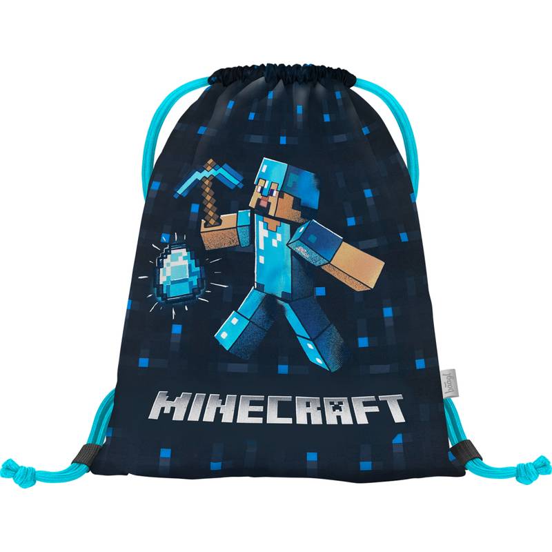BAAGL SADA 3 Ergo Minecraft Blue Axe: aktovka, peračník, vrecko BAAGL SADA 3 Ergo Minecraft Blue Axe: aktovka, peračník, vrecko