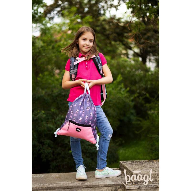 BAAGL SET 3 Zippy Panda: aktovka, peračník, sáček BAAGL SET 3 Zippy Panda: aktovka, peračník, sáček