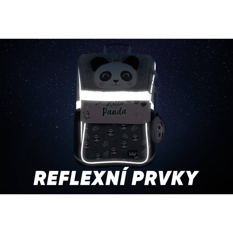BAAGL SET 3 Zippy Panda: aktovka, peračník, sáček BAAGL SET 3 Zippy Panda: aktovka, peračník, sáček