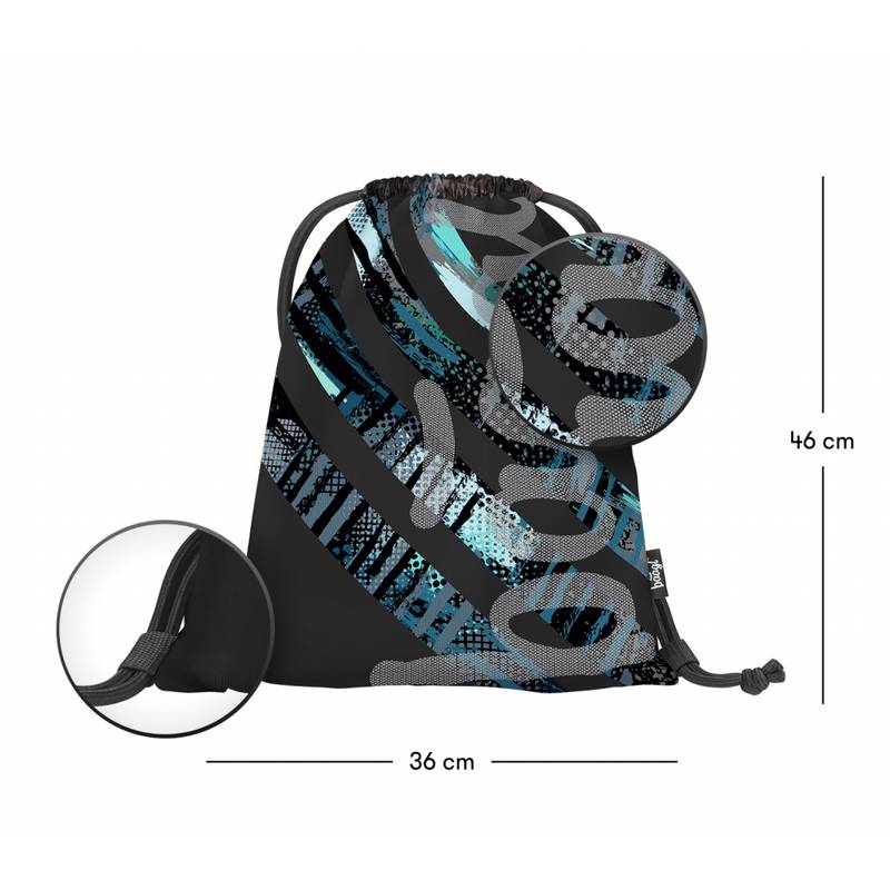 BAAGL SET 3 Skate Struktury: batoh, peračník, sáček BAAGL SET 3 Skate Struktury: batoh, peračník, sáček