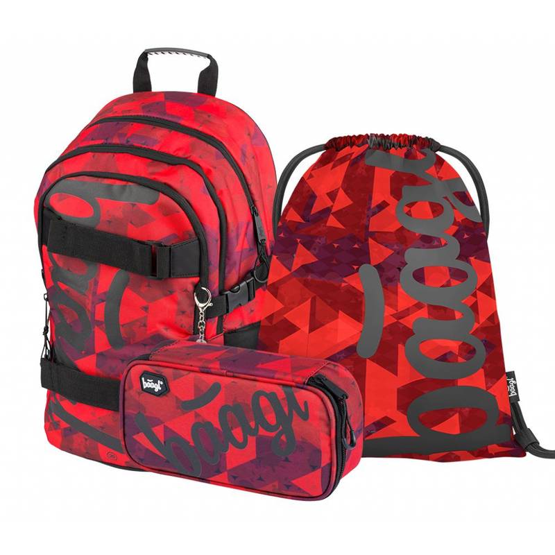 BAAGL SET 3 Skate Triangle: batoh, peračník, sáček BAAGL SET 3 Skate Triangle: batoh, peračník, sáček