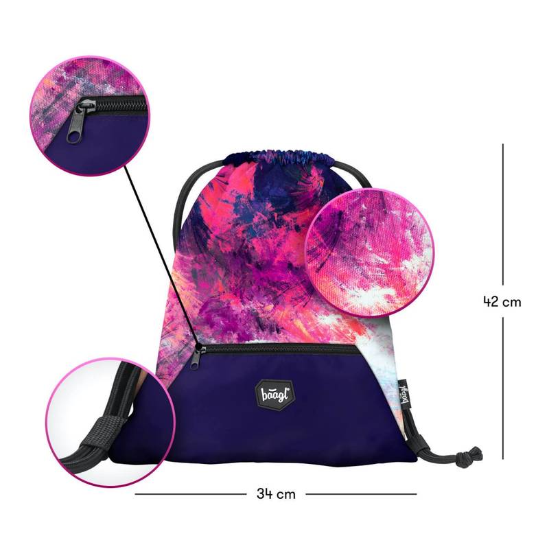 BAAGL SET 3 Abstract: batoh, peračník, sáček BAAGL SET 3 Abstract: batoh, peračník, sáček