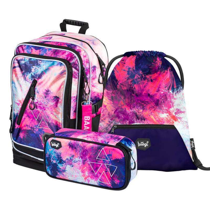BAAGL SET 3 Abstract: batoh, peračník, sáček BAAGL SET 3 Abstract: batoh, peračník, sáček